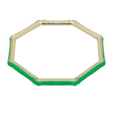 Green Lightweight Hexagon Bamboo Bracelet