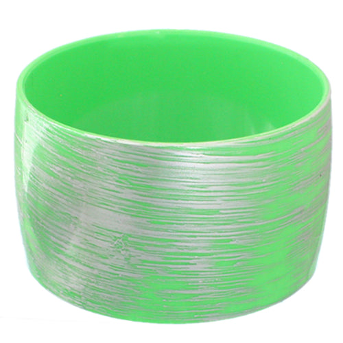 Green Large Wide Bangle Bracelet