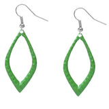 Green Layered Glitter Teadrop Charm Necklace Set