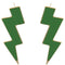 Green bolt earrings