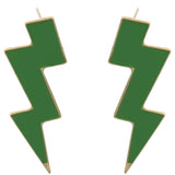 Green bolt earrings