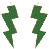 Green bolt earrings