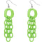 Green Link Acrylic Dangle Earrings