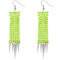 Green Mesh Spike Dangle Earrings