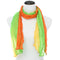 Green Multicolor Lightweight Crinkle Wrap Scarf