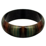 Green Multicolor Striped Bangle Bracelet