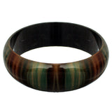 Green Multicolor Striped Bangle Bracelet