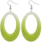 Green Ombre Oval Earrings