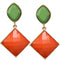 Green Orange Fancy Earrings