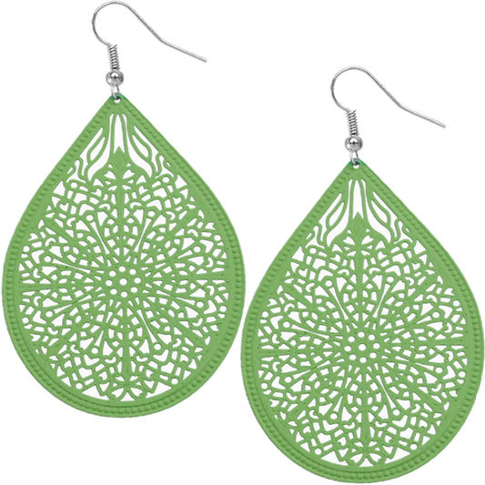 Green Pear-shaped earrings