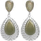 Green Pear Shaped Post Earrings