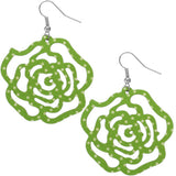 Green Polka Dot Earrings
