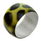 Green Spotted Glossy Bangle Bracelet