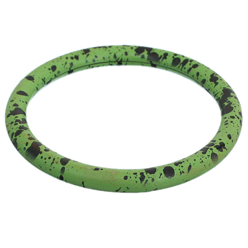 Green Speckled Metal Bangle Bracelet
