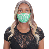 Green Swirl Pattern Face Mask