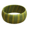 Green Two Tone Wrapped Bangle Bracelet