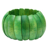 Green Wooden Arch Stretch Bracelet