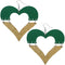Green Shimmer Hearts
