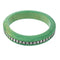 Green Wooden Studded Pyramid Bangle Bracelet