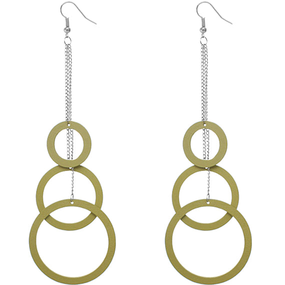 Green Chain Earrings
