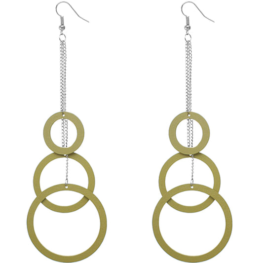 Green Chain Earrings