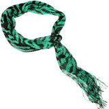 Green Lightweight 3 in 1 Zebra Print Sheer Scarf