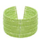 Green Beaded Sequin Coil Cuff Bracelet