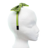 Green Zigzag Chevron Ribbon Bow Headband