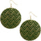 Green twist and turn earrings