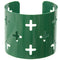 Green Cutout Cross Metal Cuff Bracelet