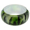 Green Glossy Zebra Stripe Hinge Bangle Bracelet