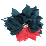 Pink Blue Floral Fabric Headband