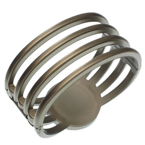 Blue Zebra Gemstone Hinged Bracelet