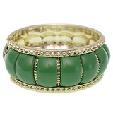 Green Puffy Crown Hinged Bracelet