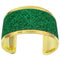 Green Pave Glitter Cuff Bracelet