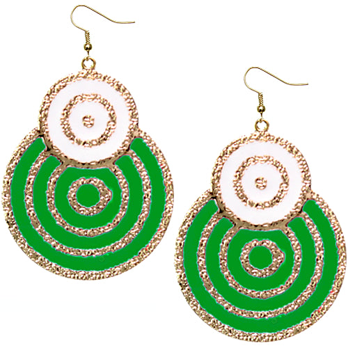 Green Swirl Earrings