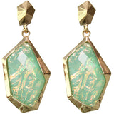Green Post Earrings