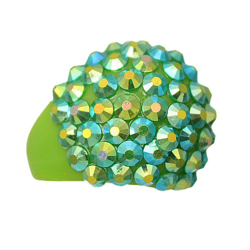 Green Beaded Ring