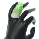 Green Long Arch Glossy Ring