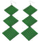 Green Long Triple Studded Mesh Dangle Earrings
