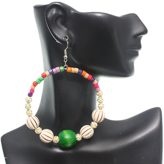 Green Coil Earrings
