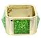 Green Spotted Pyramid Hinged Bracelet
