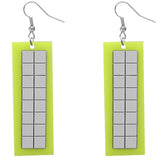 Green Triangle Earrings