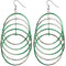 Green Intertwined Hoop Earrings