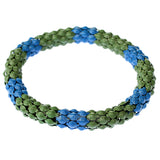 Green Blue Connected Stretch Bracelet