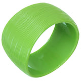 Green Textured Round Bangle Bracelet