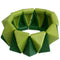 Green Two Tone Triangle Pyramid Stretch Bracelet