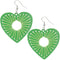 Green Woven Earrings