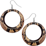 Brown Snake Earrings