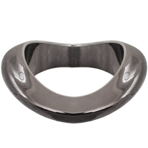 Hematite Wavy Design Bangle Bracelet